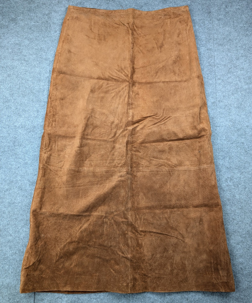 Wilsons Leather Maxi Skirt Womens 16 Suede Brown Western Boho Cowgirl Vintage