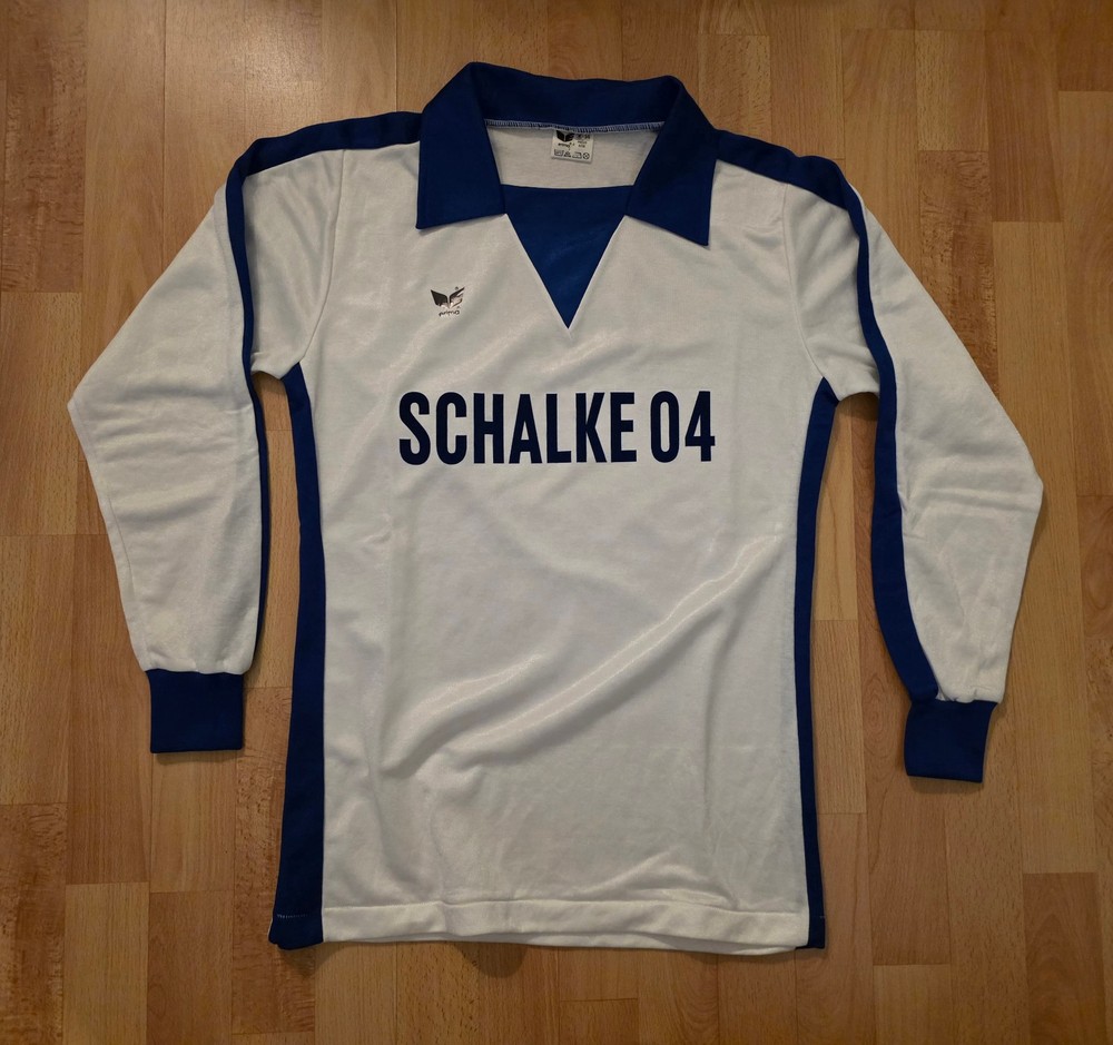 FC Schalke 04 Erima Jersey Vintage Old School Maillot Maglia Calcio S04 70s 80s