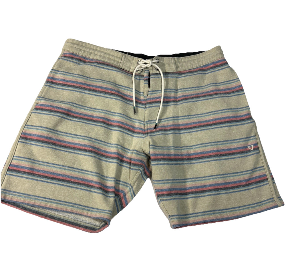 Vissla Lineup Short Sofa Surfer Dune Board Walk Shorts Striped Pocket Men's LG