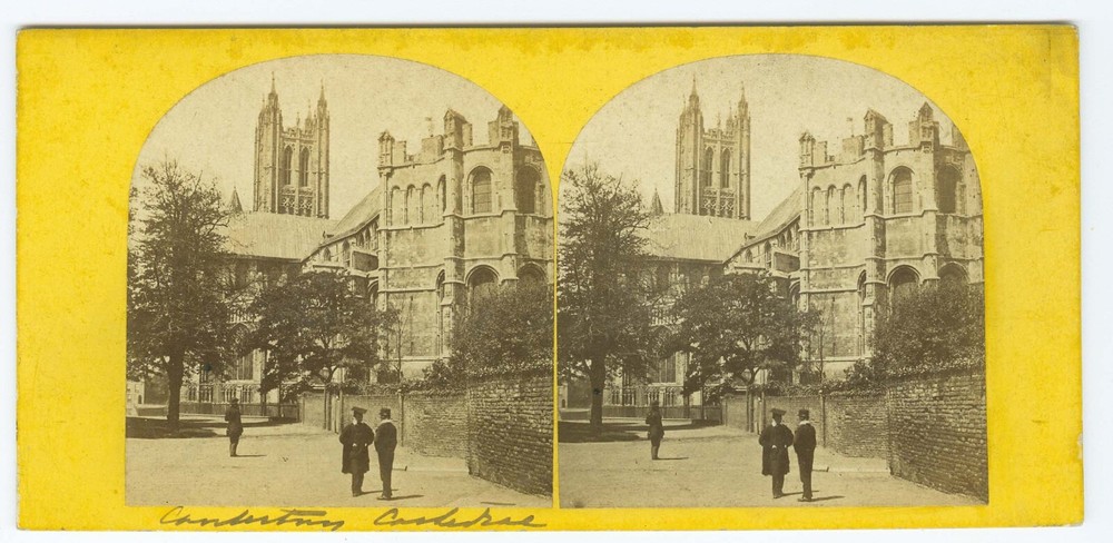 D0589~ ENGLAND – Canterbury Cathedral c.1860 Stereoview