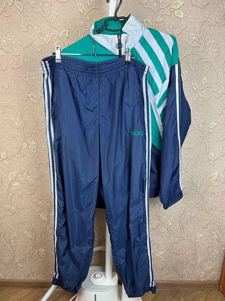 Adidas Vintage 90’s Nylon Track Suit Jacket & Pants Size L