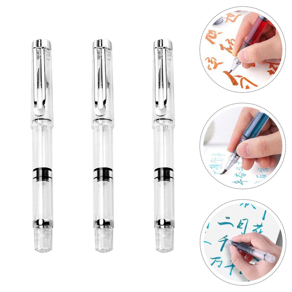 3 Pcs Fountain Pen Brush Set for Student Calligraphy Beginners  