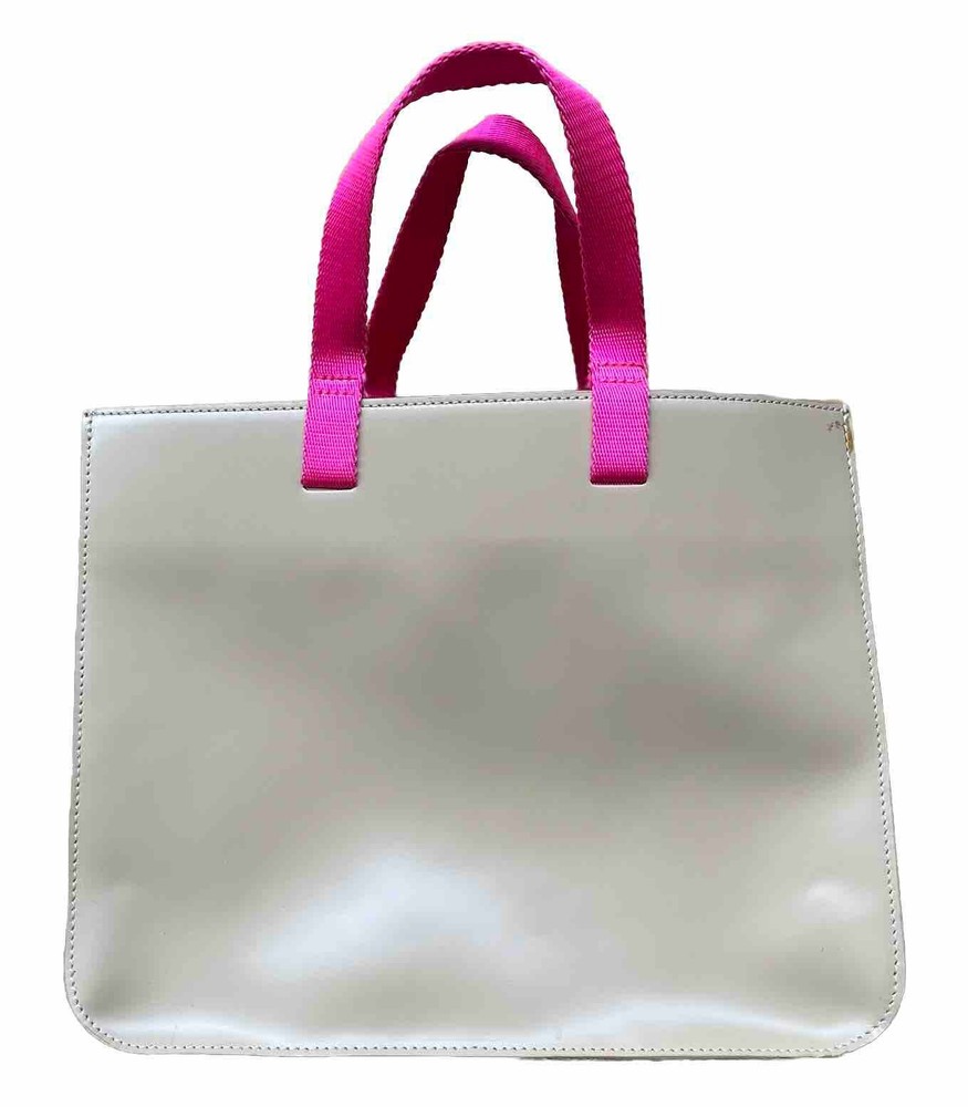 Louison Beige and Fluo Pink Stylish Tote Bag