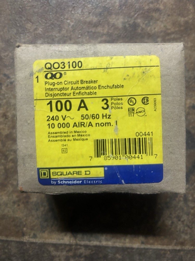 Square D QO3100 100 A Miniature Circuit Breaker