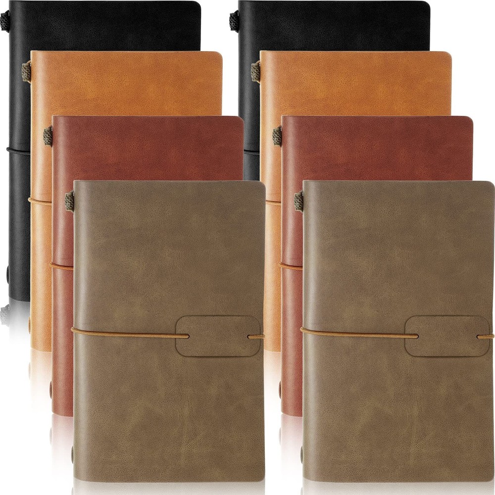 Sabary 8 Pack Vintage Travel Notebooks PU Leather Lined Journals Retro Refill...
