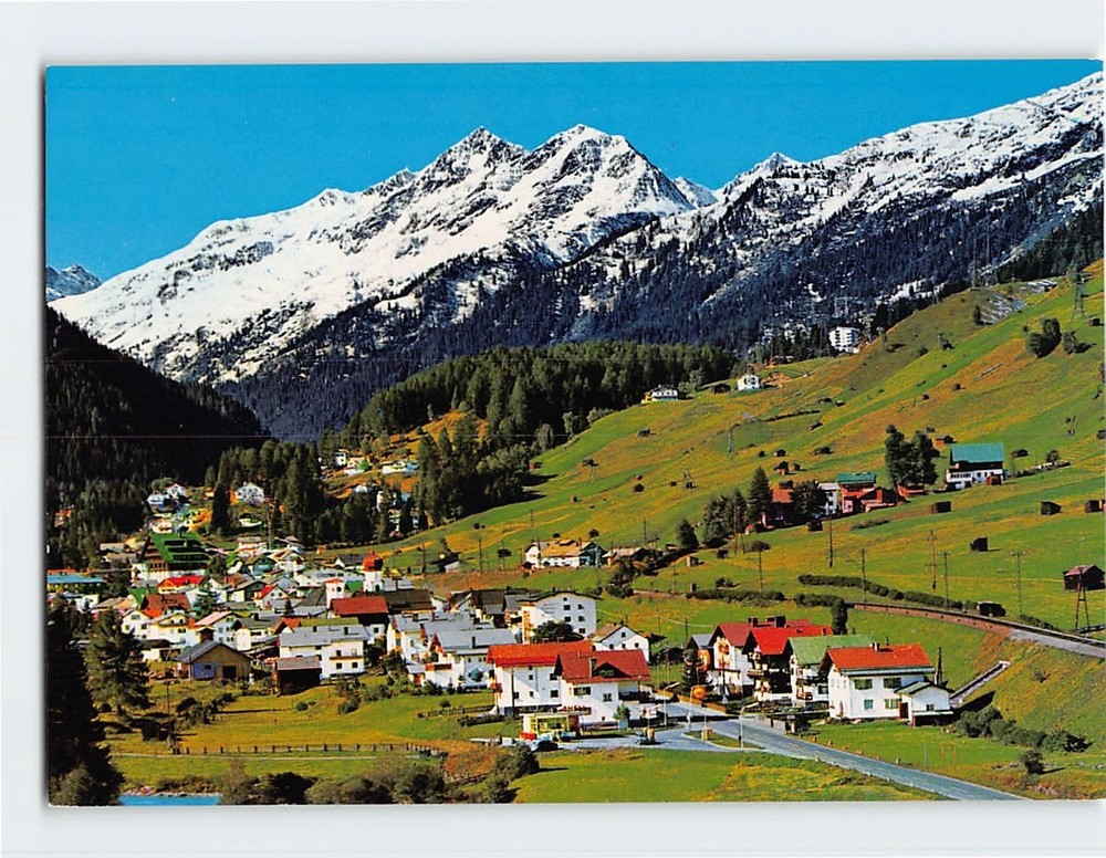 Postcard Panoramic View St. Anton am Arlberg Tyrol Austria