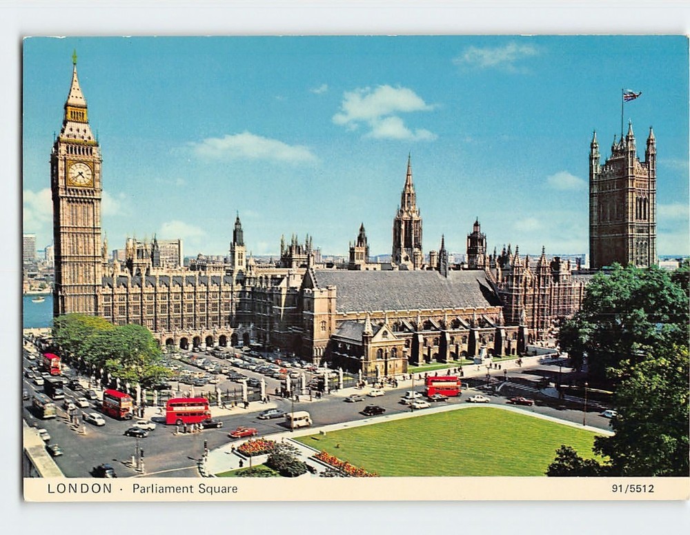 Postcard Parliament Square London England