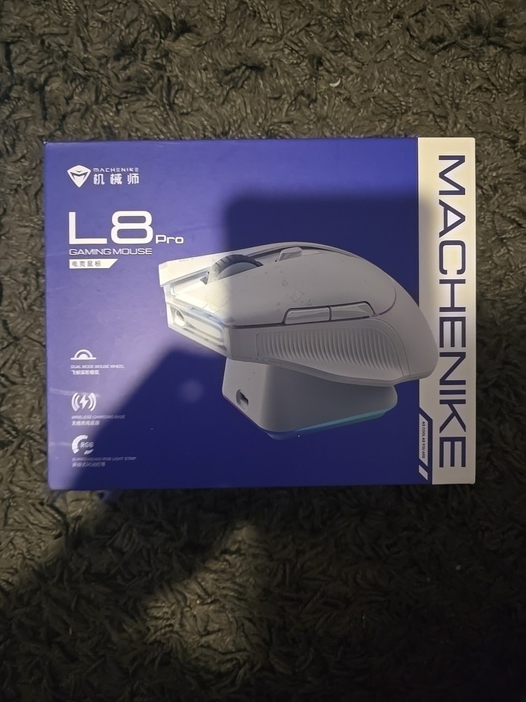 Machenike L8 PRO 8KHz Wireless RGB Gaming Mouse with Charging Dock