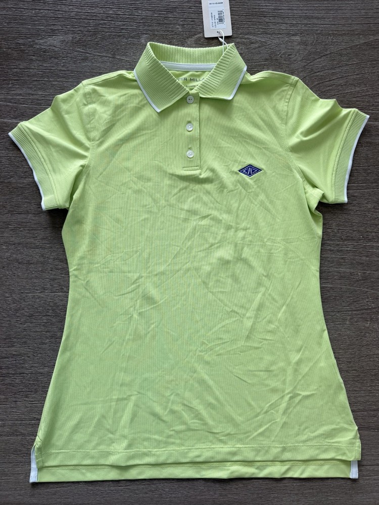 Womens Nwt Peter Millar White Golf Polo / Large