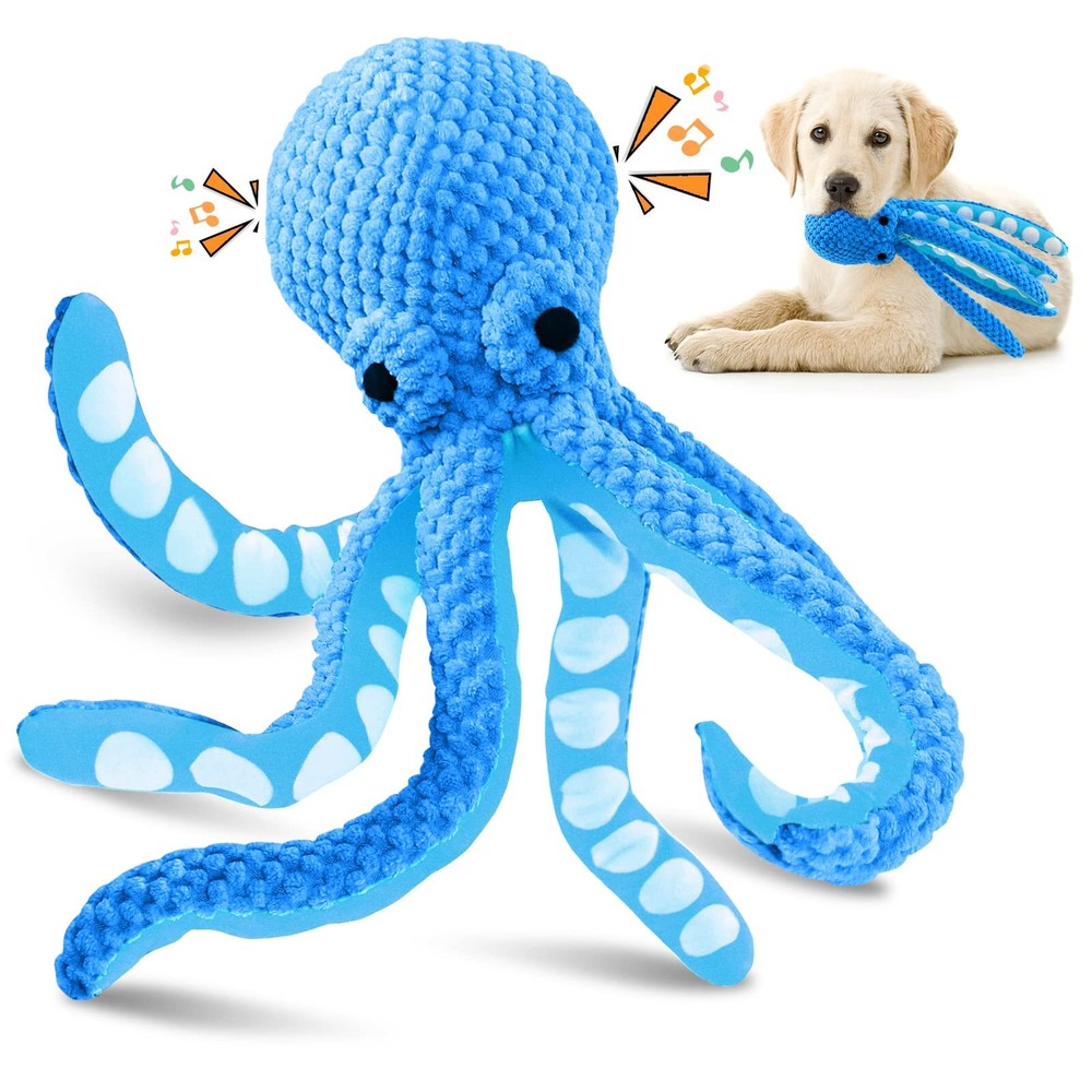 Large Squeaky Dog Toys：Plush Dog Toys with Soft Fabric for Small Medium and L...