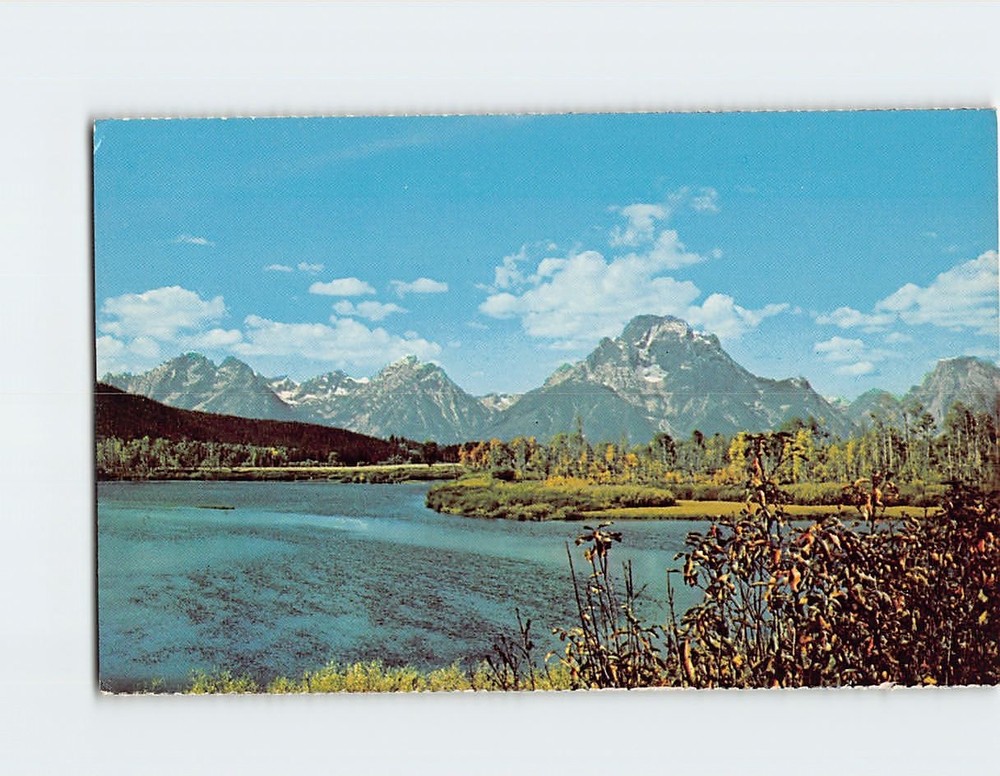 Postcard Snake River & Mt. Moran Teton National Park Wyoming USA