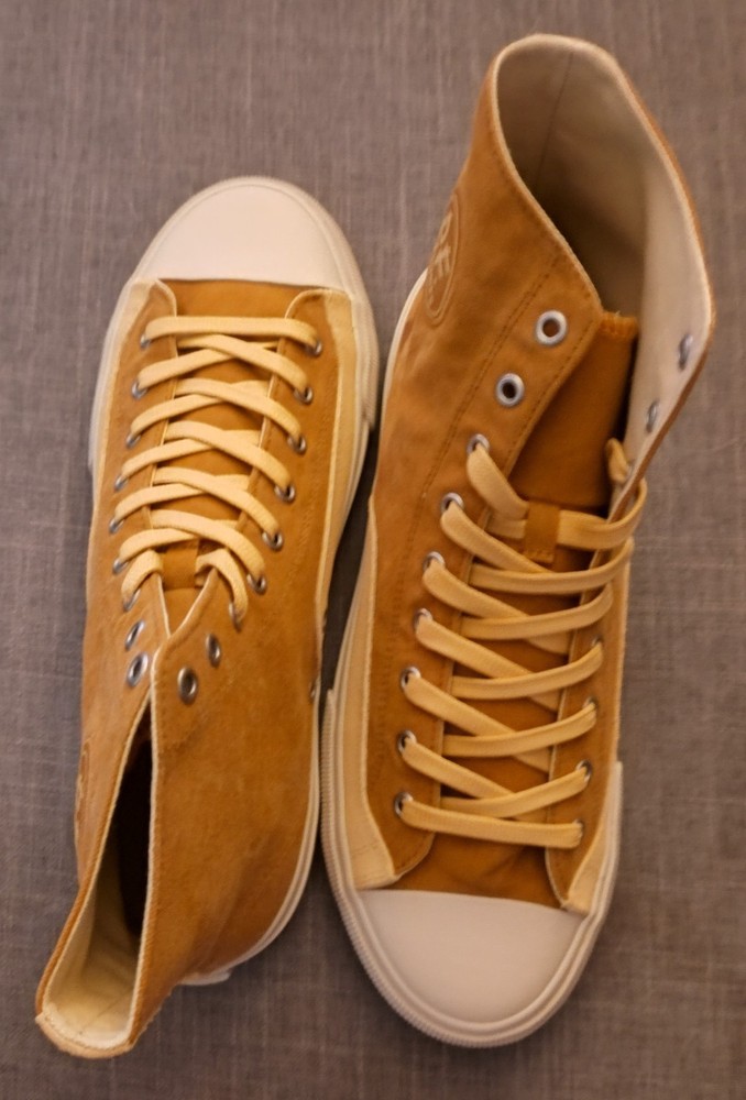 P.F. Flyers Hi Top Canvas Shoe, Spice/Wheat, Size Men's 12/W 13.5