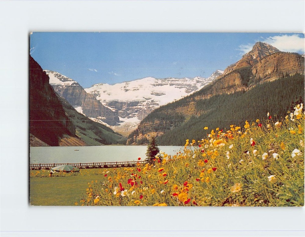 Postcard Lake Louise Mount Lefroy and Victoria Glacier Canada