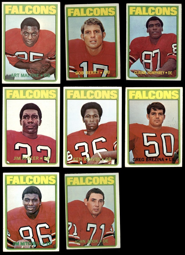 1972 Topps Atlanta Falcons Low # Team Set 3.5 - VG+ 4275808