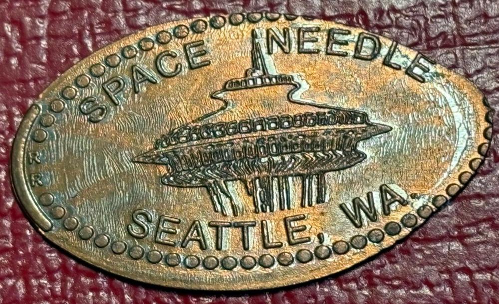 AU Elongated Lincoln Memorial Cent Space Needle I Am Seattle Washington - FEB456