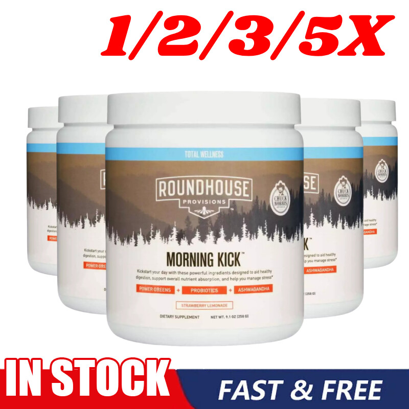 1-5X Morning Kick, Greens Superfood Powder Supplement with Ashwaganda,Collagen；