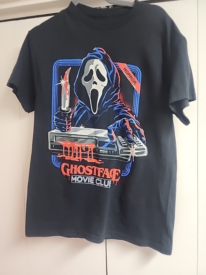 Ghost Face Scream T-Shirt Men's Size M Black Ghostface Movie Club Graphic Tee