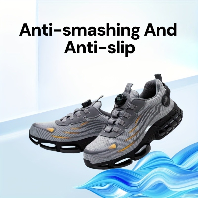 Steel Toe Safety Shoes for Men - Lightweight Durable Work Sneakers