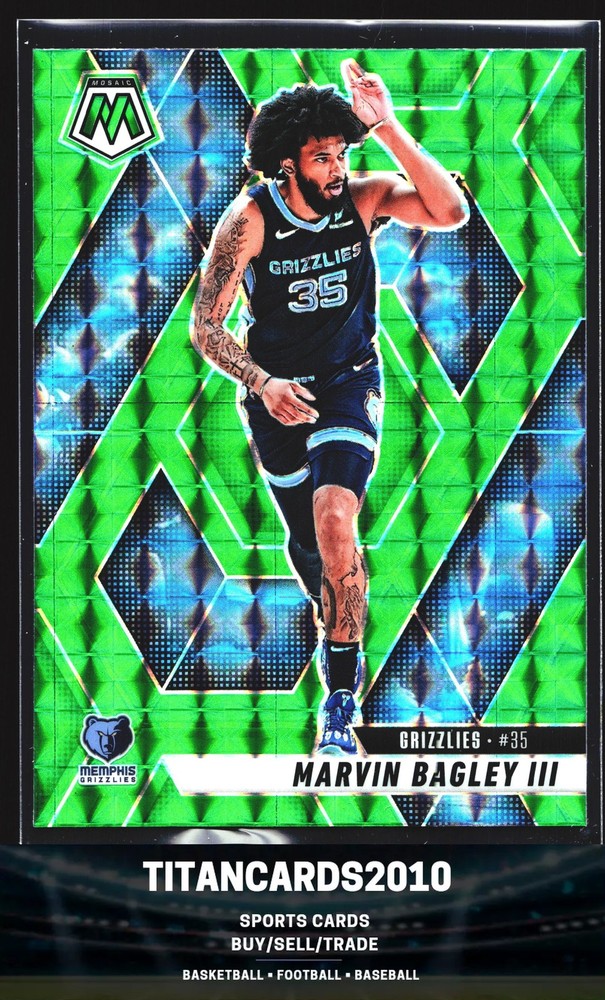 Marvin Bagley III 2024-25 Panini Mosaic Green Prizm Memphis Grizzlies #187