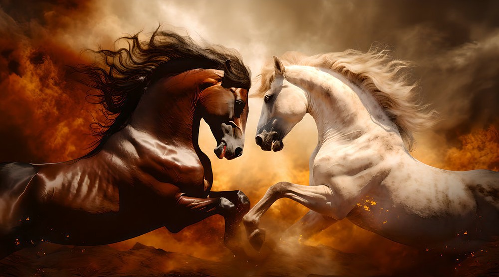 Modern Animal Horse Picture Canvas Art Home Decor Wall Art Print Poster Painting