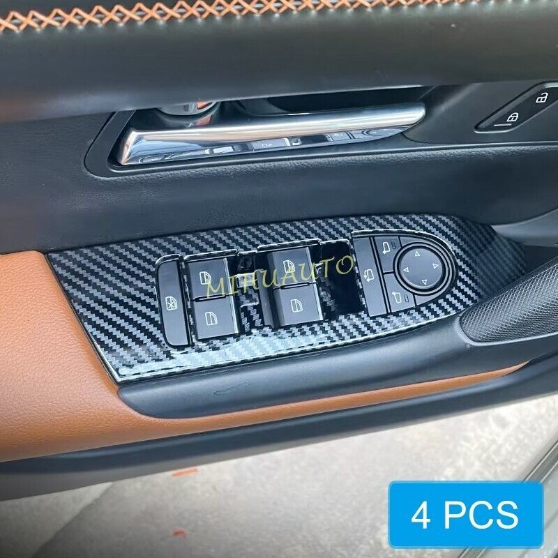 LHD Carbon Fiber Door Window Switch Panel Cover Trim For 2023-2024 Mazda CX50 VA