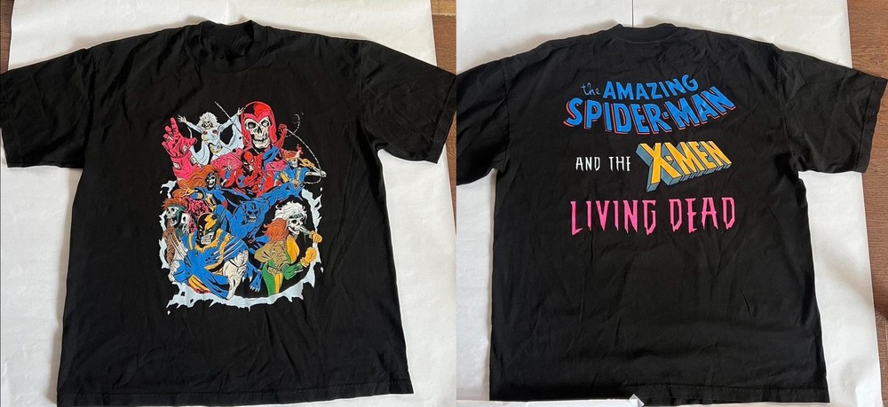 NEW Marvel Chronic Images X-Men Spider-Man Living Dead Marvel Shirt Reprint