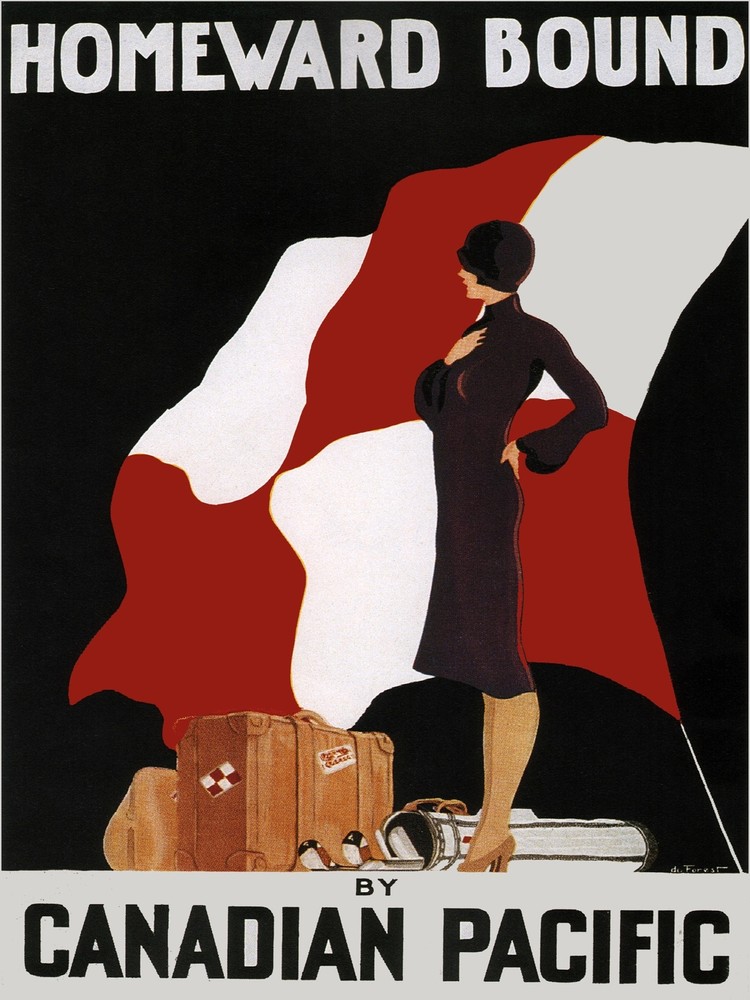 4117.Canada Pacific.Homeward bound.POSTER.Home School Office art decor