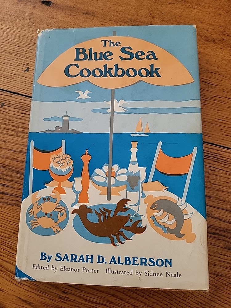 Vintage Blue Sea Cookbook by Sarah D. Alberson, 1968  HBDJ