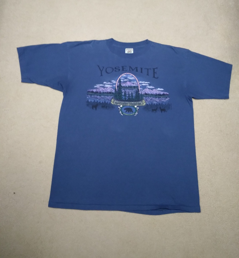 VTG Prairie Mountain Yosemite Tuolumne Meadows T-Shirt Adult XL  Cotton Made USA