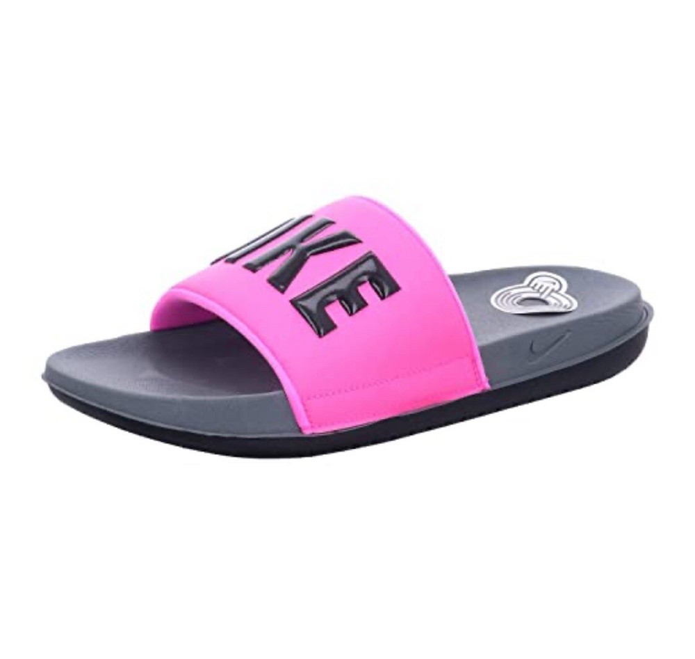 NEW Nike Womens Offcourt Slide Sandal (Pink Blast/Black/Grey) - Size 8
