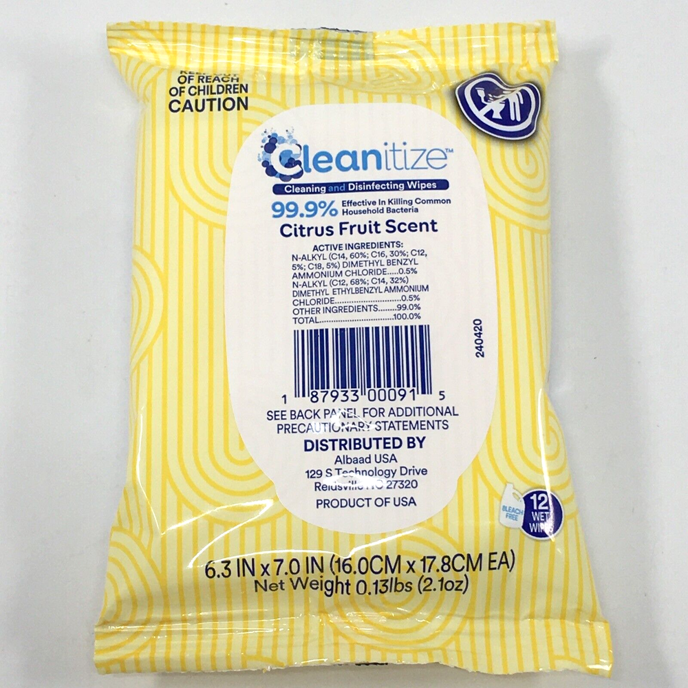 Cleanitize Hospital Disinfecting Wipes, 12 Count 24 Packs 288ct READ DESCRIPTION