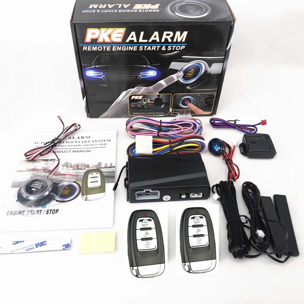 Keyless Entry Push Start Car Engine Alarm System with Remote