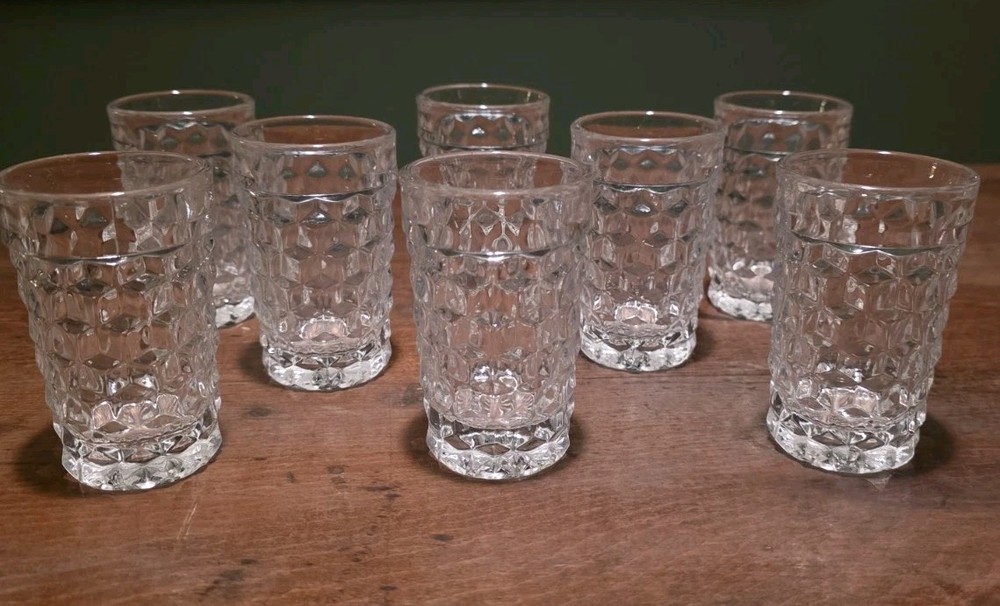 Lot of 8 Fostoria American Glassware 3 7/8