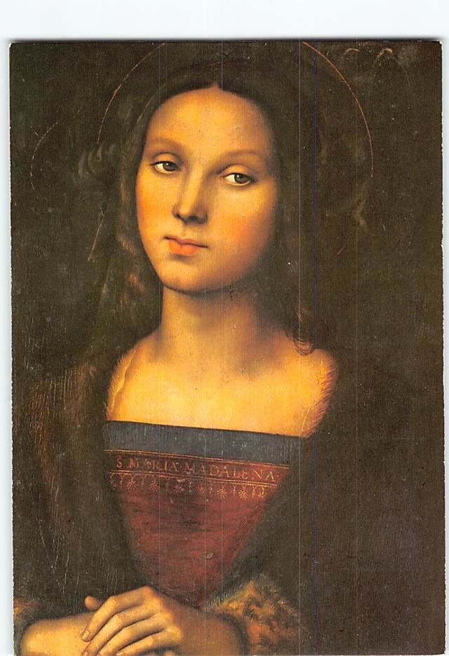 Postcard St. Mary Magdalene Painting by Pietro Perugino