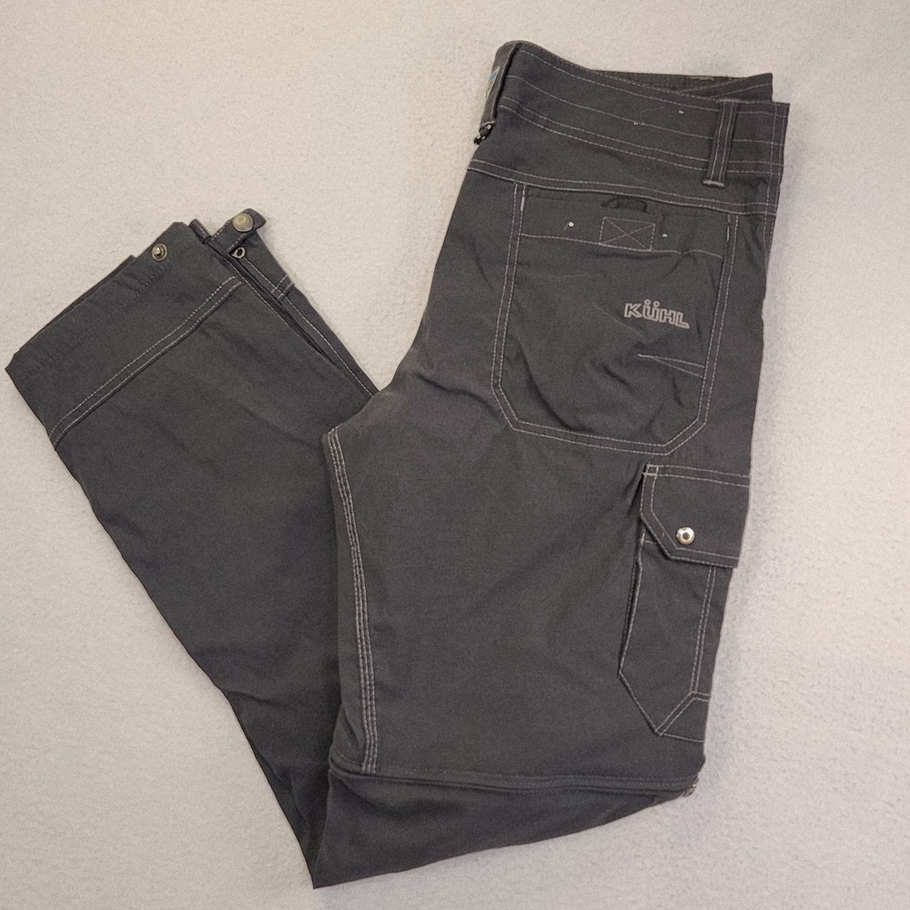 Kuhl 32x30 Renegade Convertible Stealth 5138 Dark Grey Nylon Hiking Pants