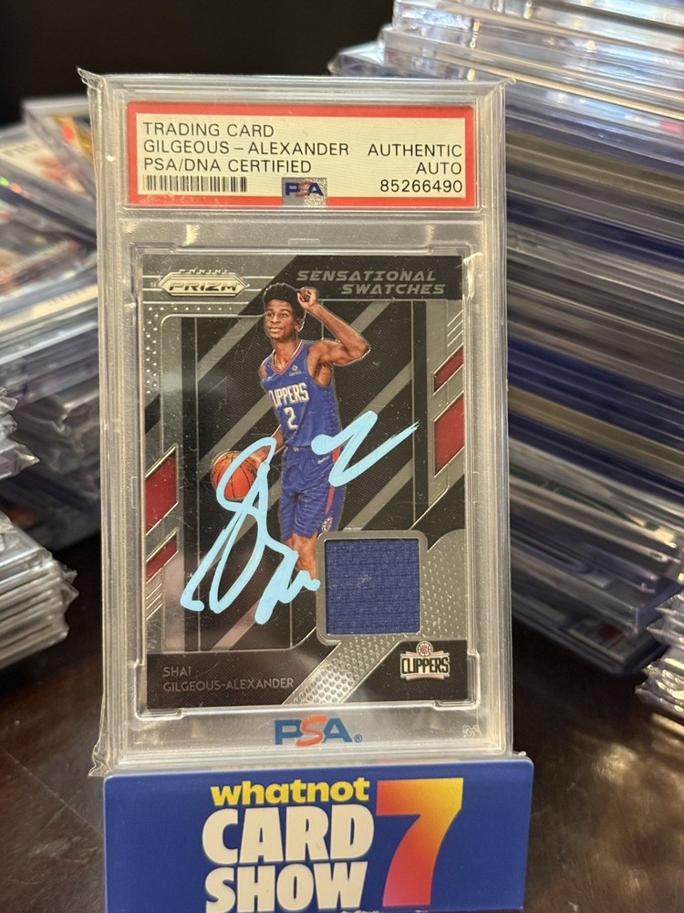 Shai Gilgeous-Alexander Rookie Player Worn Authentic Auto PSA/DNA Certified MVP