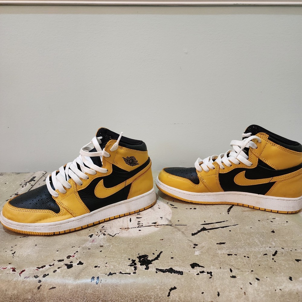 Nike Air Jordan 1 Retro High OG Pollen Black Yellow Mens size 6.5y  5754418 701