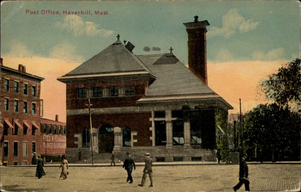 Post Office Haverhill Massachusetts vintage postcard r818