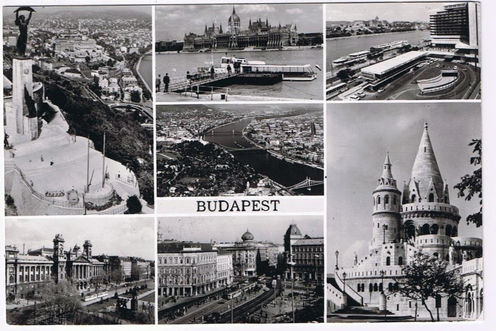 Hungary Postcard Budapest RPPC Multi View