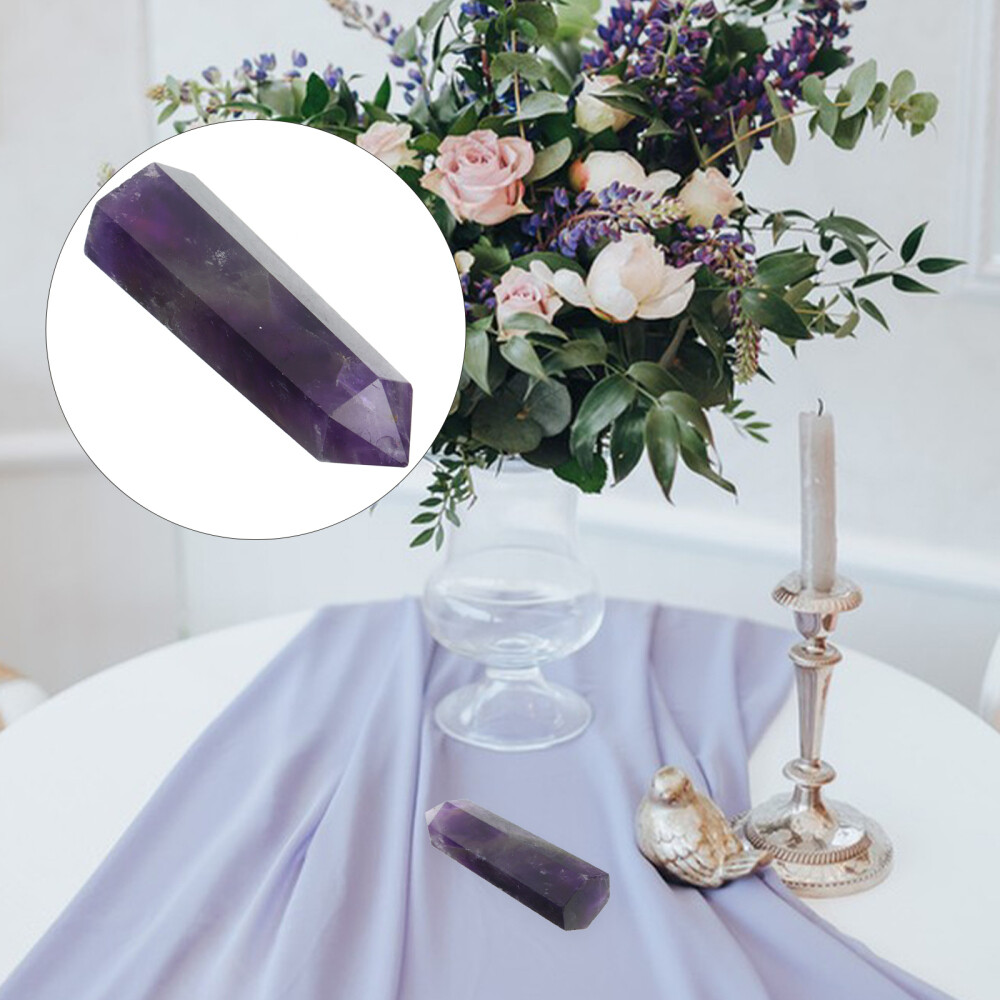 Rose Quartz Heart Fantasy Amethyst Column Palm-sized Decoration Office