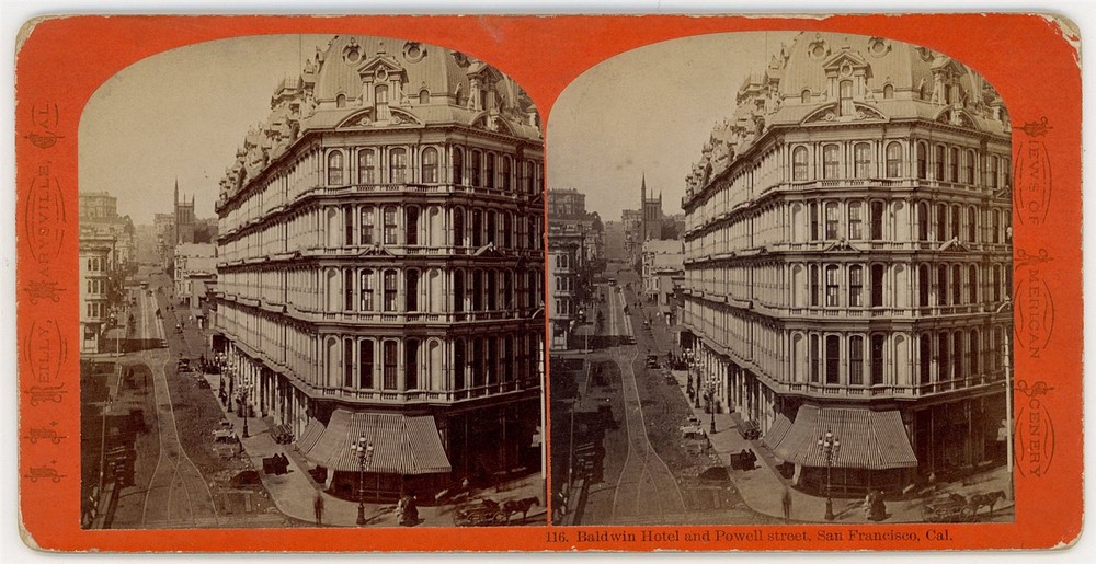 SAN FRANCISCO SV - Powell Street - Baldwin Hotel - JJ Reilly 1870s