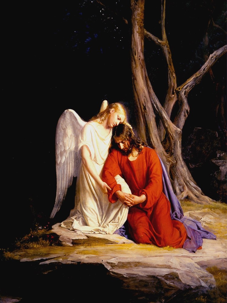 3278.Jesus Christ with Angel POSTER.Christian Religious Room Home art decoration