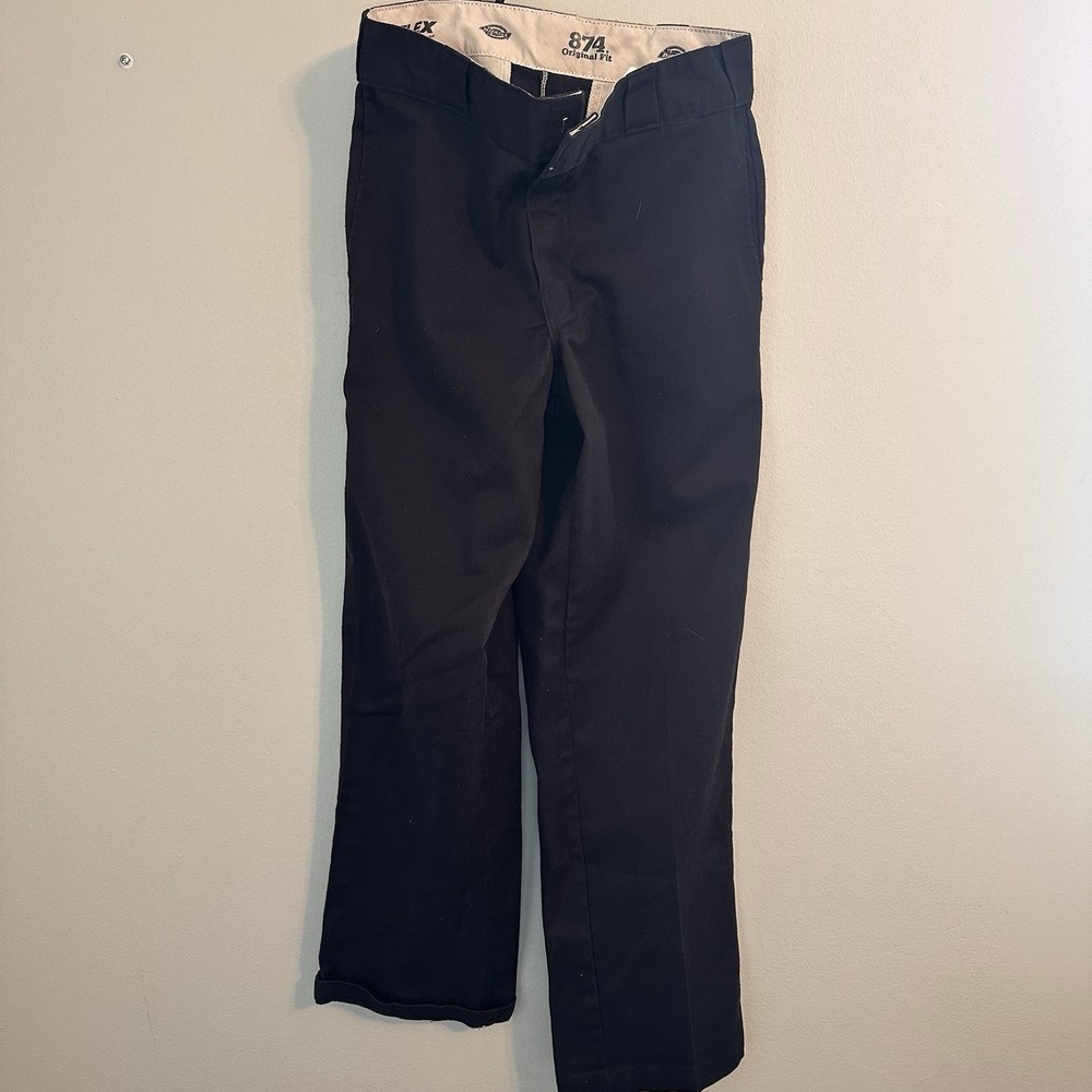 Dickies 874 Flex Workwear Pants Black Twill Cotton Blend Men's Size 36 Regular