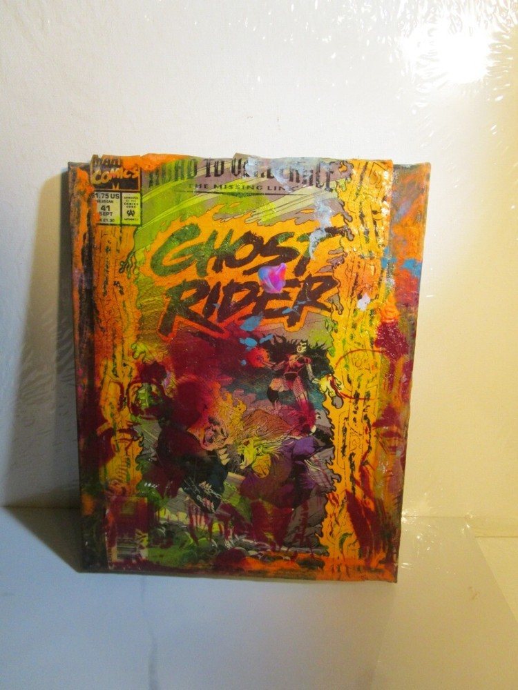 ghost rider musk yai canvas painting 1 of a kind art double sided