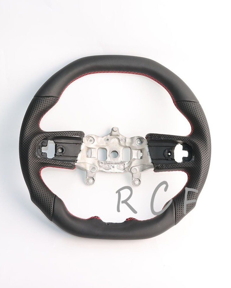 Full Leather Flat Top Steering Wheel For Jeep JL Wrangler Gladiator 2018-2025