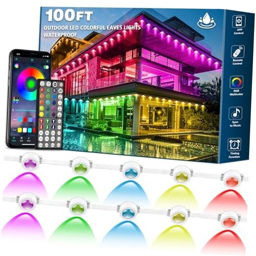 Permanent Outdoor Lights with DIY Scene Modes IP67 Waterproof Under 100FT