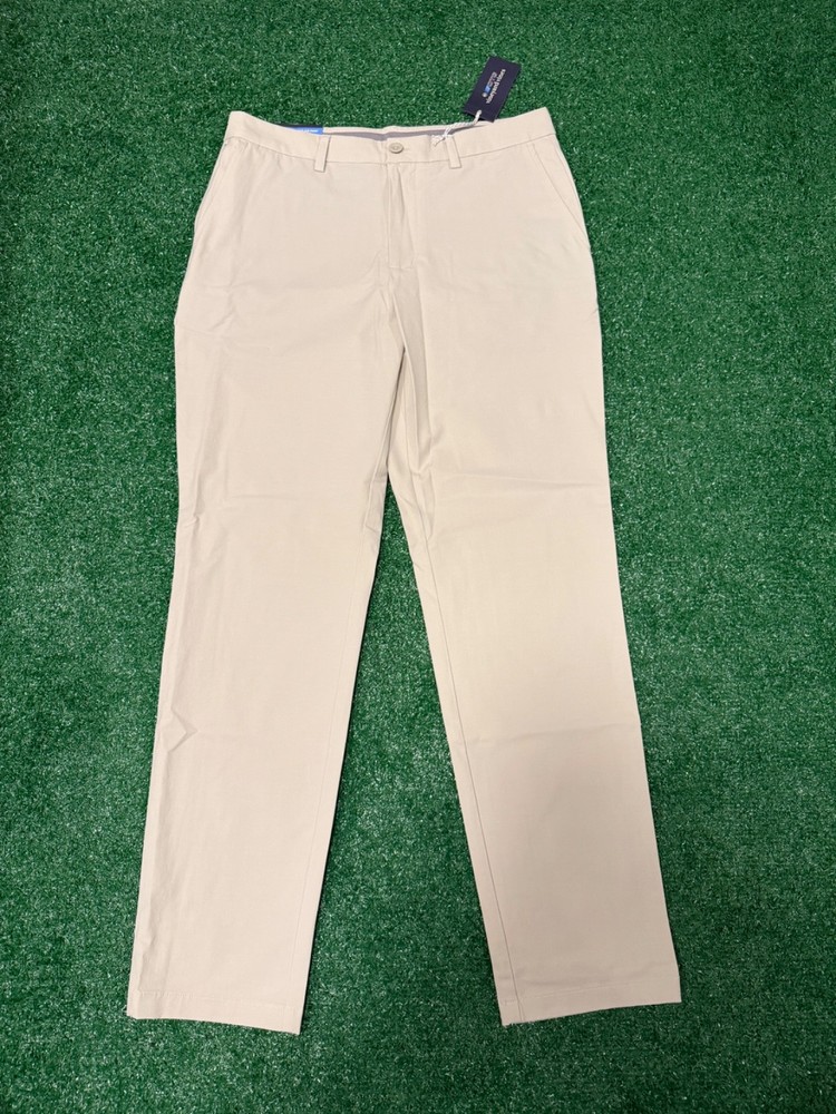 Vineyard Vines Pant Mens 32x32 Stone Beige On The Go Stretch Chino Performance