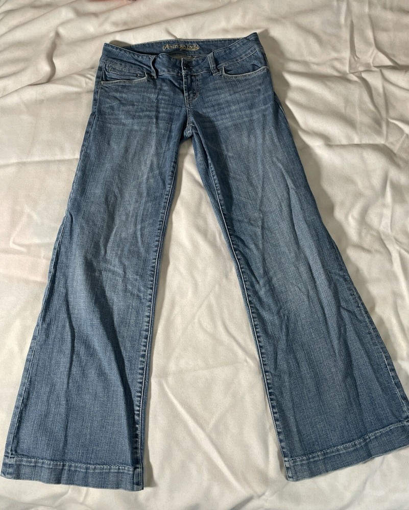 Vintage American Eagle Wide Leg Jeans Size 8 Women’s Y2K