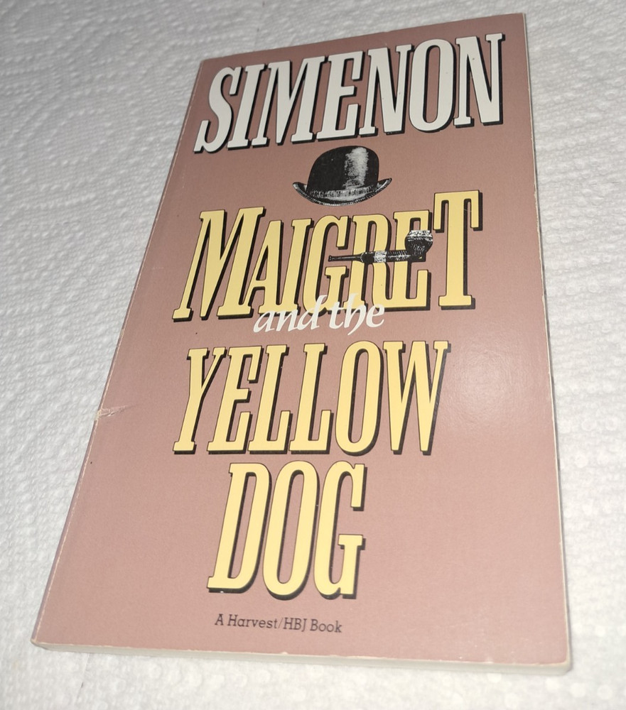 Simenon Maigret and the Yellow Dog Detective Mystery HBJ Vintage PB book 1st 88