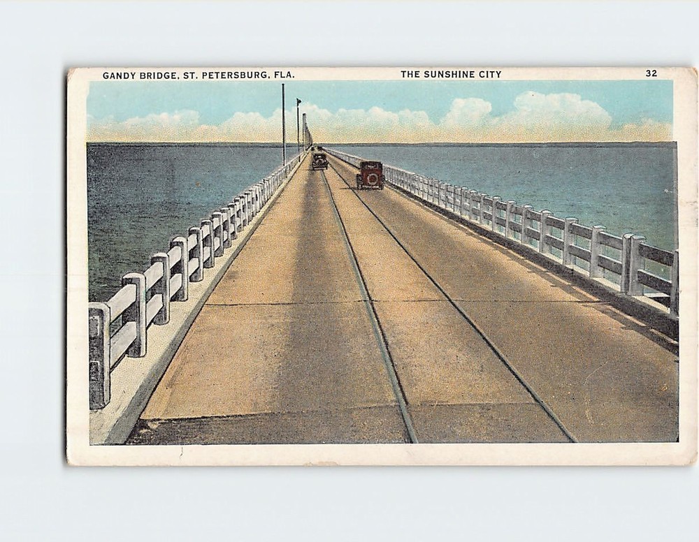 Postcard Gandy Bridge St. Petersburg Florida USA